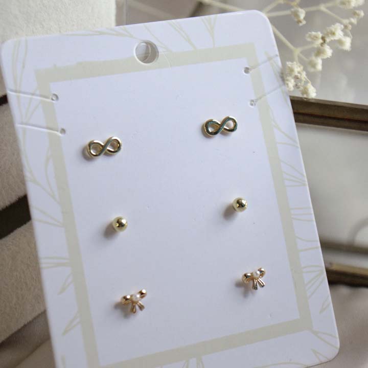 Set de aretes topos surtidos