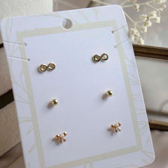 Set de aretes topos surtidos