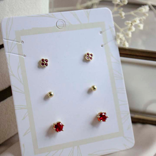 Set de aretes topos surtidos