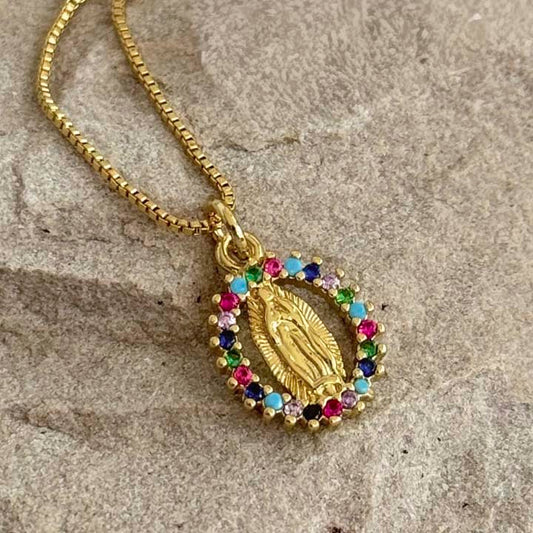 Cadena Virgencita colores